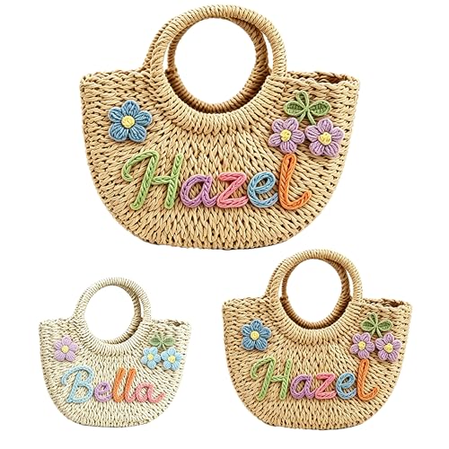 Bolso playa tejido para mujer personalizado miniatura 1
