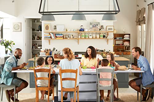 Knocbel Contemporary Extendable Dining Table With Tempered Glass Top, Kitchen Dining Room Rectangular Table With Single Base, High Gloss Finish, Standard Height (White With Chrome) #TOP2