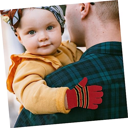 6Pairs Winter Gloves Full Finger Knitted Warm Mittens for Boys Comfortable for Cold Weather for Ages4