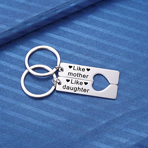 Mother Daughter Keychain, Mothers Day Gift for Mom from Daughters, Birthday Present for Daughter2