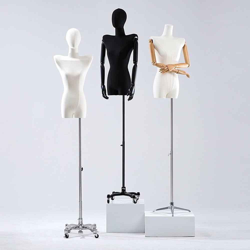 Soporte de maniquí ajustable con ruedas, base de trípode móvil para formas de vestidos, chupetes de costura, estante de exhibición para tienda de ropa