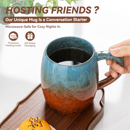 Taza de cerámica 22 oz con asa ergonómica miniatura 2