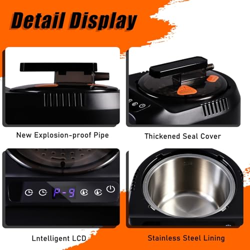 GHOSOONE Portable Home Sauna Steam Machine with Remote Control - 1600w 4l Upgrated Fast-Heating System, 9-Level Adjustable Steam & 120-Min Timer, for Home Spa Sauna Accessories - Thumbnail 5