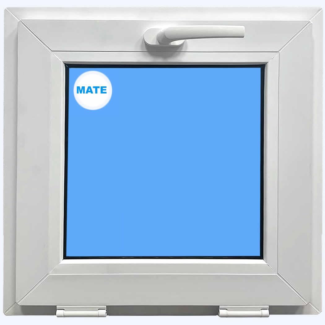 (V94M) Ventana PVC 400x400 Blanca Oscilante Vidrio Mate