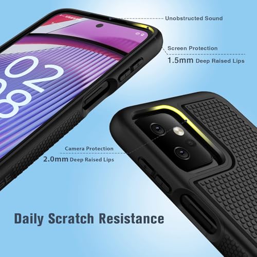 Image of FNTCASE for Motorola Moto G-Power-5G 2023 Case: Moto G 5G 2023 Case Dual Layer Shockproof Protective Textured Design Cell Phone Cover Heavy Duty Rugged Tough Back Hardshell Hybrid Slim Basic Case