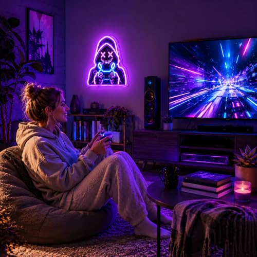 Image of Game Neon Sign for Wall Decor Dimmable Gamer Led Neon Lights Signs