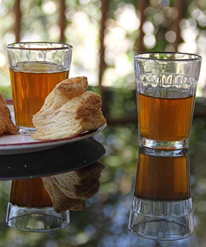 KALAPURI® Aluminium Indian Traditional Kettle Tea Coffee Pot (1500 mL) Chai Maker with Handle & 6 Transparent Traditional Cutting Tea Glass (80 mL) - Image 4