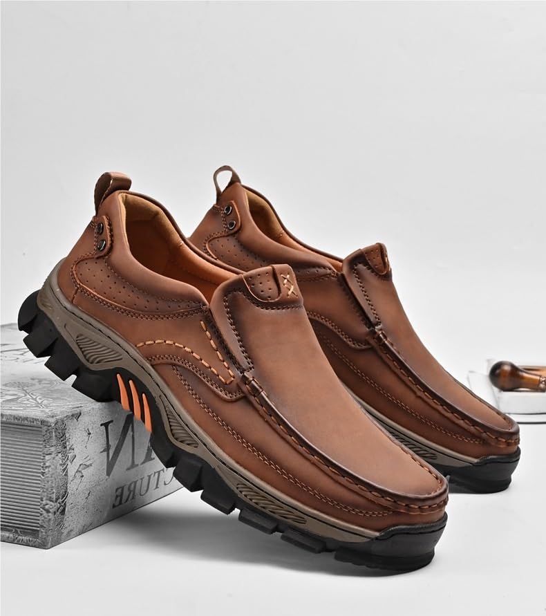 Mens Casual ShoesSlip On Dress Shoes Business Shoes ，Mens Hands Free Slip in Loafers Shoes2