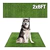 GLOBREEN Grass Pad for Dog Large Size – 2FTx6FT, Dog Potty Training Turf, Indoor Outdoor Pets Pee Fake Grass for Balcony Patio Yard