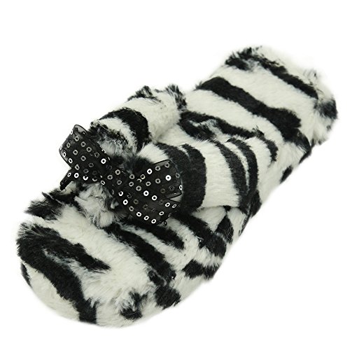 Home Slipper Women's Soft Fleece Indoor Non-Slip House Flip-Flops SPA Thong Slippers