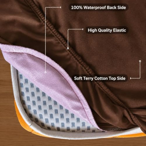 Image of Waterproof Mattress Protector 6x6.5 Feet (72x78) | Elastic Fitted Bedsheet | Soft & Durable Gadda Cover Dustproof By Bharat Griha BG16