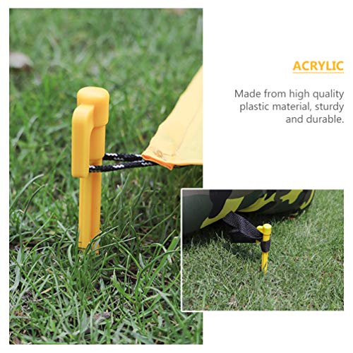 BESPORTBLE estacas de barraca de plástico resistente para acampamento, praia, barraca de acampamento