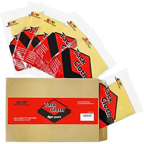 S&F STEAD & FAST Maler Tack Tuch Holzbearbeitung Tack Tuch zum Bemalen Sticky Tack Rag für Automobil, Metall, Schleifen, Reinigung, Staubwischen, Flecken, Tac Cloths Box, 45,7 x 91,4 cm Staubtücher Cover