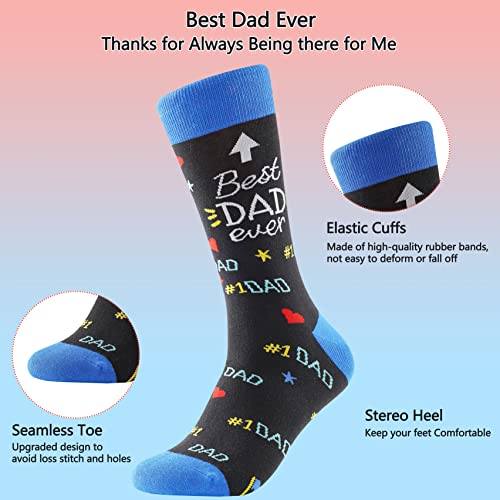 Super Dad Socks Birthday Gifts For Men Best Dad Father’s Day Gift For Him Boyfriend Grandpa Funny Novelty Crazy Socks (1Pair-Bestdad) #TOP2