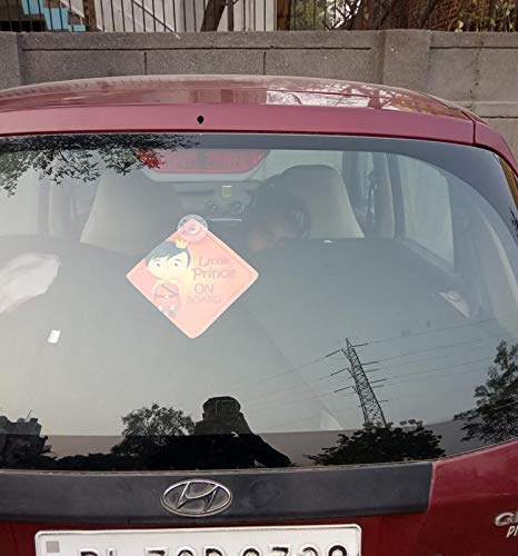 KREEPO Daddy's Little Princess on Board Yellow Safety Warning Sticker for Driver, No Fade, Removable (Pack of 2) CV-39