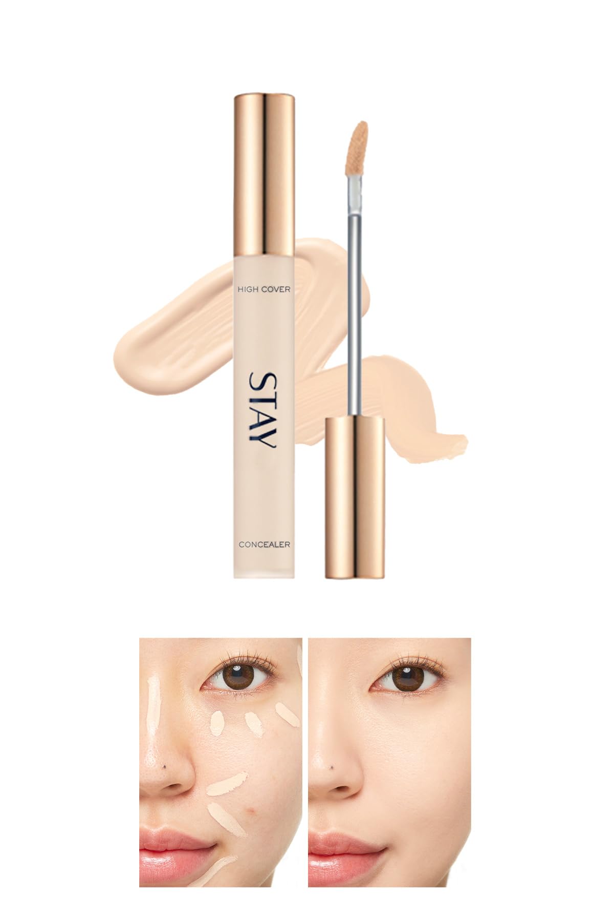 MISSHA İnce Dokulu Pürüzsüz Görünüm Sağlayan Concealer Stay Tip Concealer High Cover 21P(Fair)