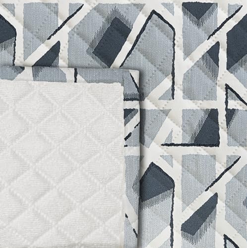 Image of Decorian Premium Soft Quilted Velvet Sofa Cover Mat, Sofa Seat Runner for Couch (Comb Grey, 5 (3+1+1) Seater)
