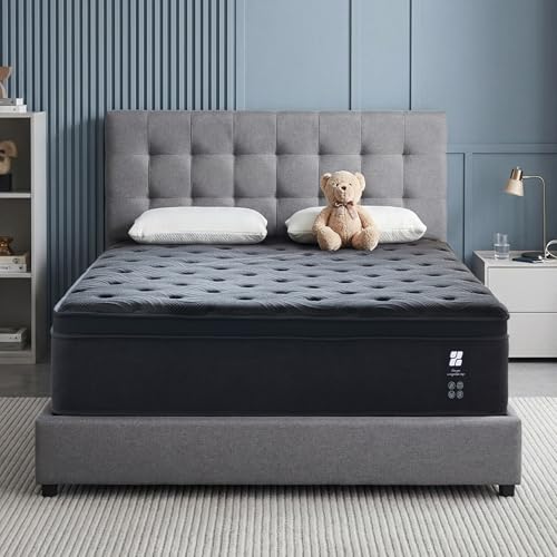 Image of Profus Twin Size Memory Foam Mattress, 14 Inch Bed Mattress in a Box with Pocket Springs, Relieve Pressure with Medium Support, Motion Isolation, CertiPUR-US Certified