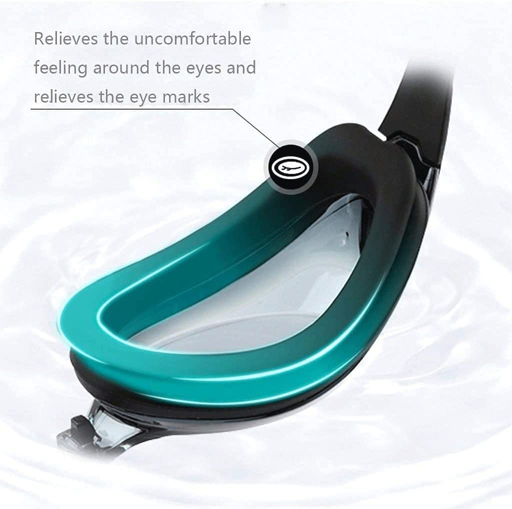 Gafas de natación for Adultos y niños, Gafas de natación de Silicona Suave sin Fugas, Gafas antivaho for Hombres, Mujeres, niños y niñas(A)