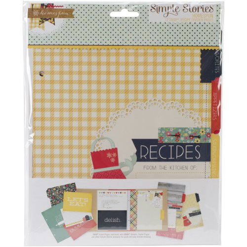 Simple Stories Snatp! Homespun Double-Sided Recipe Pages, 6 by 8-Inch, 12-Pack