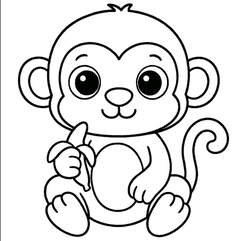 Cute Animals Coloring Book for Kids Ages 4–8