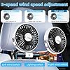 Hose Car Fan for Backseat for Kids,USB Powered 3 Speeds with Light,360°Rotatable Car Seat Fans for Baby Rear Facing,Back Seat Cooling Fan that Blow Cold Air for Vehicle SUV RV Pickup Truck Headrest