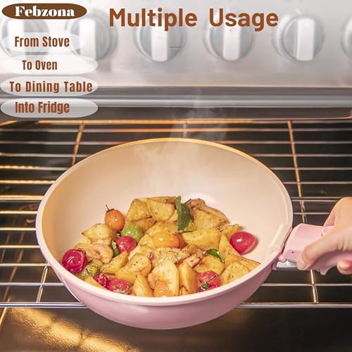 Image of Febzona pakkad for Kitchen-Removable Handle-Detachable Holders Cookware, Universal Pot Handle, Idukki pakad Tongs sansi sandasi for Utensils (Light Pink)