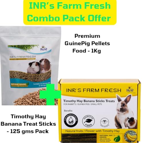 Combo-Pack-11-INRs-Farm-Fresh-Premium-Pellets-Food-Timothy-Hay-Banana-Stick-Treats-for-Guineapigs-Advanced-Nutrition-Diet-for-Guineapigs-1-KG125-GMS-Nett-Weight-1125-Kgs