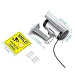 Equay-Fake-Security-Camera-Dummy-CCTV-Surveillance-System-with-Realistic-Red-Flashing-Lights-and-Warning-Sticker-1-Silver