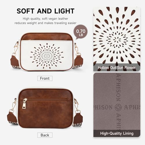 Image of APHISON Crossbody Bags for Women Trendy,Vegan Leather Small Crossbody Purses Shoulder Handbags with Adjustable Strap