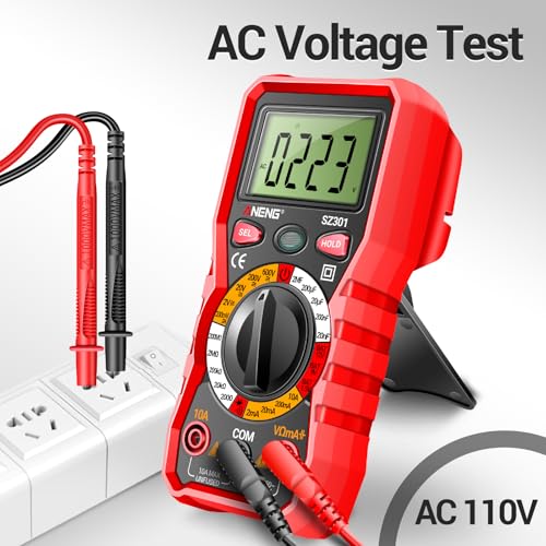 Image of ANENG Multimeter with Case,Ohm Volt Amp Meter,Digital Voltage Tester Measures DC AC Voltage,Current,Capacitance,Resistance,Continuity,Diodes,Electric Tools for Household Outlet,Automotive Battery Test