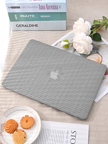 Carcasa MacBook Air 13 M3 elegante diseño tejido translúcido protector plástico 5