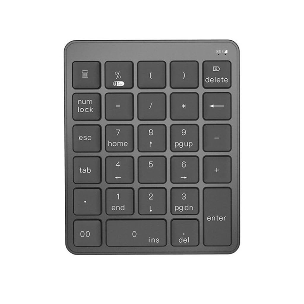 Teclado numérico Bluetooth N960 compacto de 28 teclas en color gris espacial 4