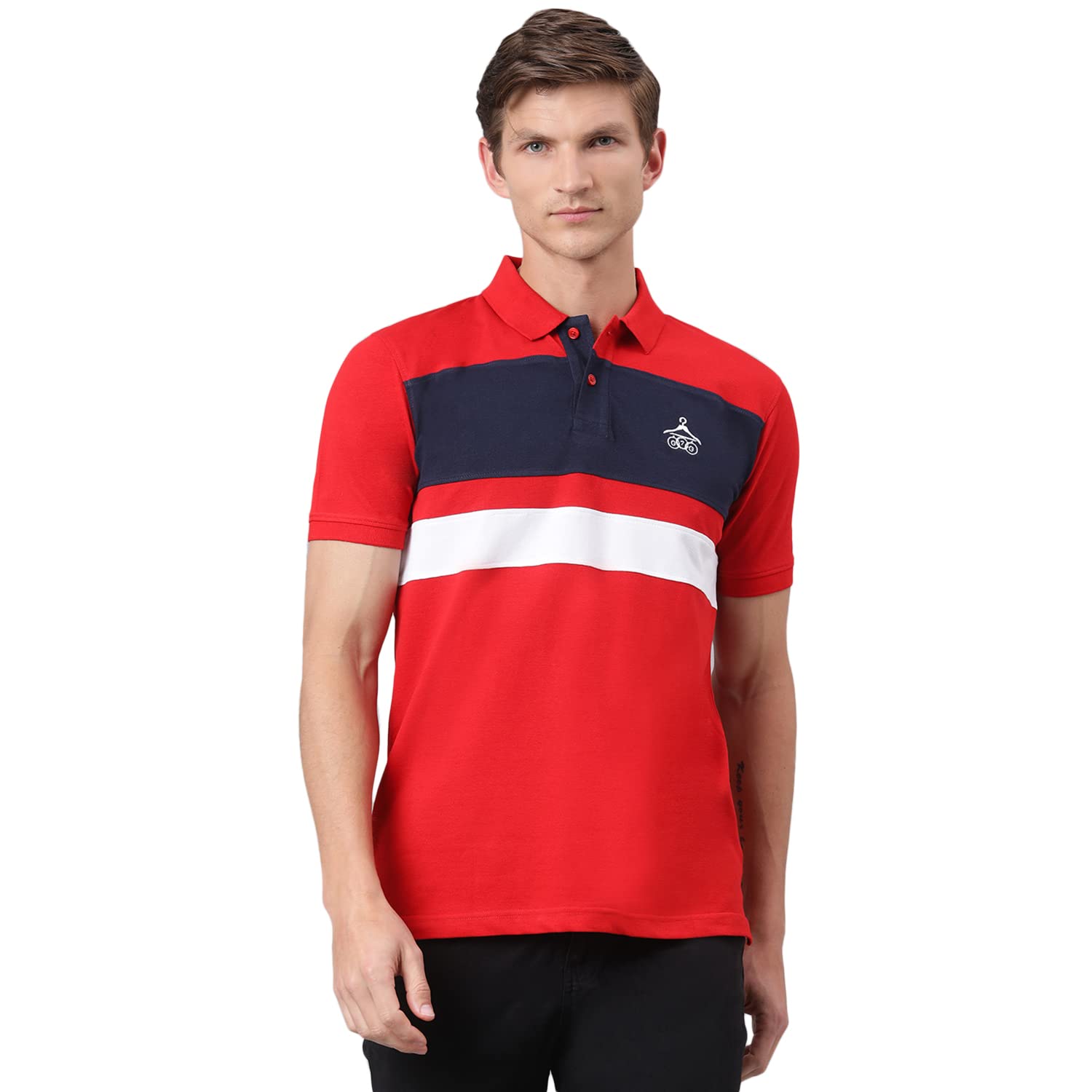 G7G Striped Cotton Polo Half Sleeves Slim Fit Tshirt for Men (G7G019)