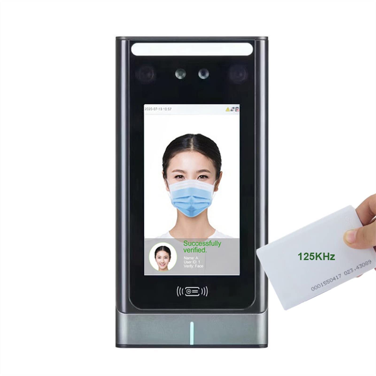 Máquina de Asistencia TCP/IP con luz Visible, reconocimiento Facial de Palma de la Mano, Terminal de Asistencia, Sistema de Control de Acceso a Puertas con Tarjeta,Speedface-C4L-P-ID
