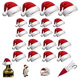 GHAMYEE 40pcs Mini Santa Hats Tiny Christmas Hats for Crafts Pets Wine Bottle Topper Red Home Christmas Decor 2 3 inch Bulk Set