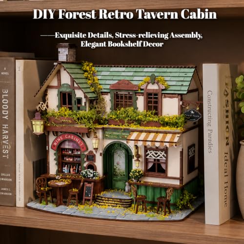 WowMoment Book Nook Kit, Forest Whisper Cottage, Wooden DIY House - image 6