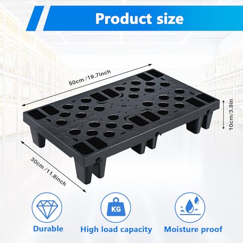 Palettes en plastique pour sous-sol sec lot de 8 supports de sol - 3