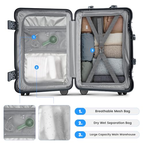 TIYFIY 28 Inch Zipperless Hard Shell Suitcase