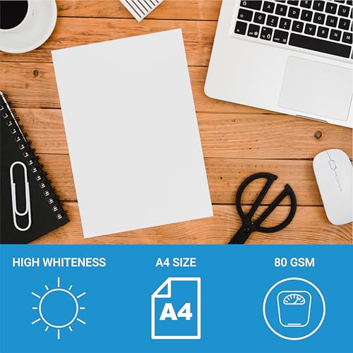 JriA Premium A4 Printer Paper, 80gsm, 500 Sheets (1 Ream), White, Smooth, Multipurpose, A4 Size - Image 3