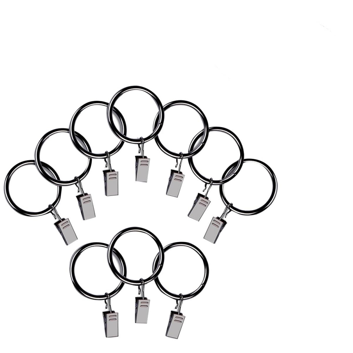 Cabilock 20pcs Vintage Dark Coffee Curtain Clip with Hooks Rustproof Drapery for Easy Installation Bedroom Hotel Restaurant and Meeting Room