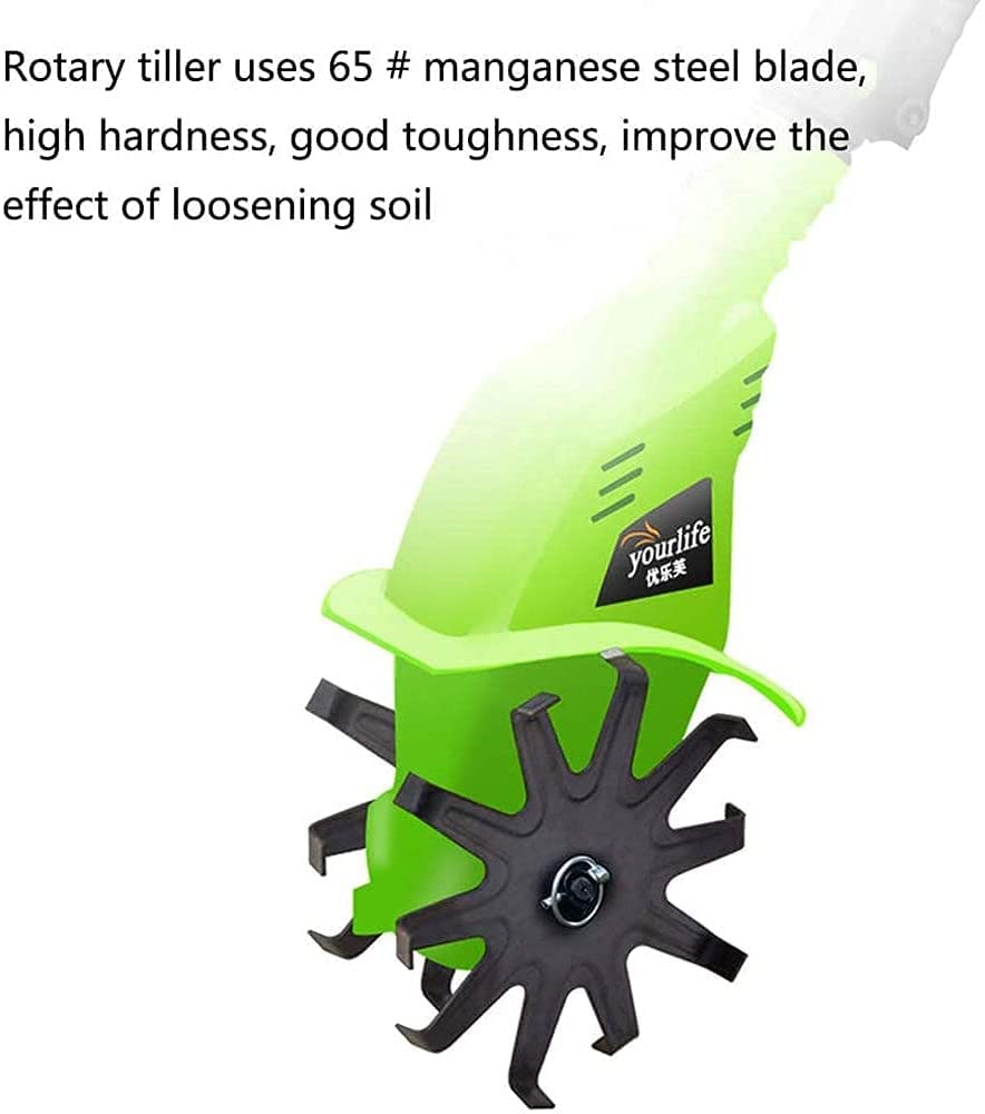 Cultivadores, eléctrico inalámbrico, cultivador Manual portátil de 20 V, con batería Recargable y Cargador, Mango Ajustable de 97-127 cm