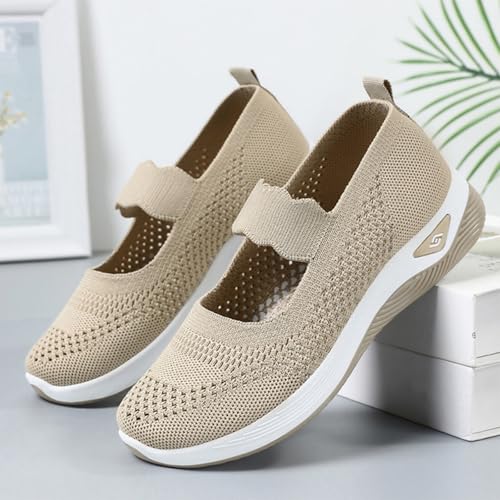 Orthopedic Sneakers for Women Woven Orthopedic Breathable Soft Shoes Slingback Hands Free Comfort Non Slip Soft Sole Diabetic Walking Shoe Wide Width Casual Going Out Footwear2