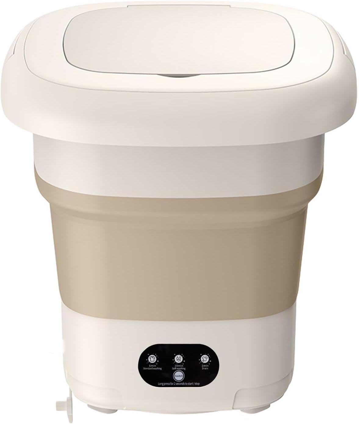 Ultrasonic Turbine Washer, 9L Washing Machine with Spin Dryer, Mini Washing Machine