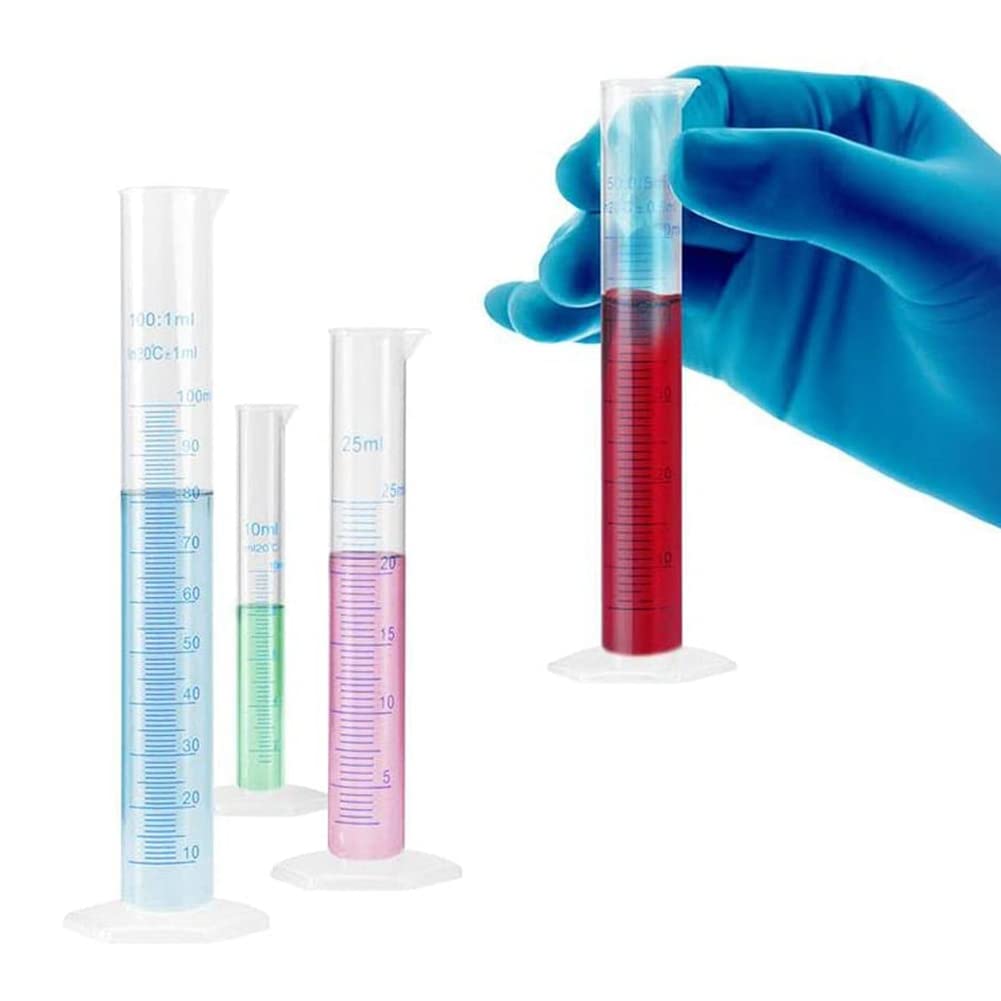 Cilindro Graduato In Plastica Da 100 Ml - Per Laboratorio O Uso Domestico - Foto 5