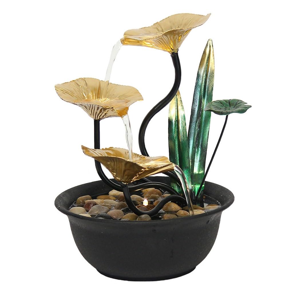 Fontaine à eau de bureau TUSUOD en fer doré pour décoration intérieure de maison
