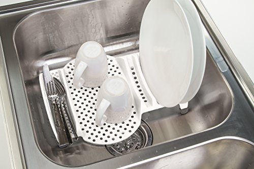 PrepSolutions in-Sink Dish Drainer - White, Space-Saving Design for Efficient Dish Drying - Image 2