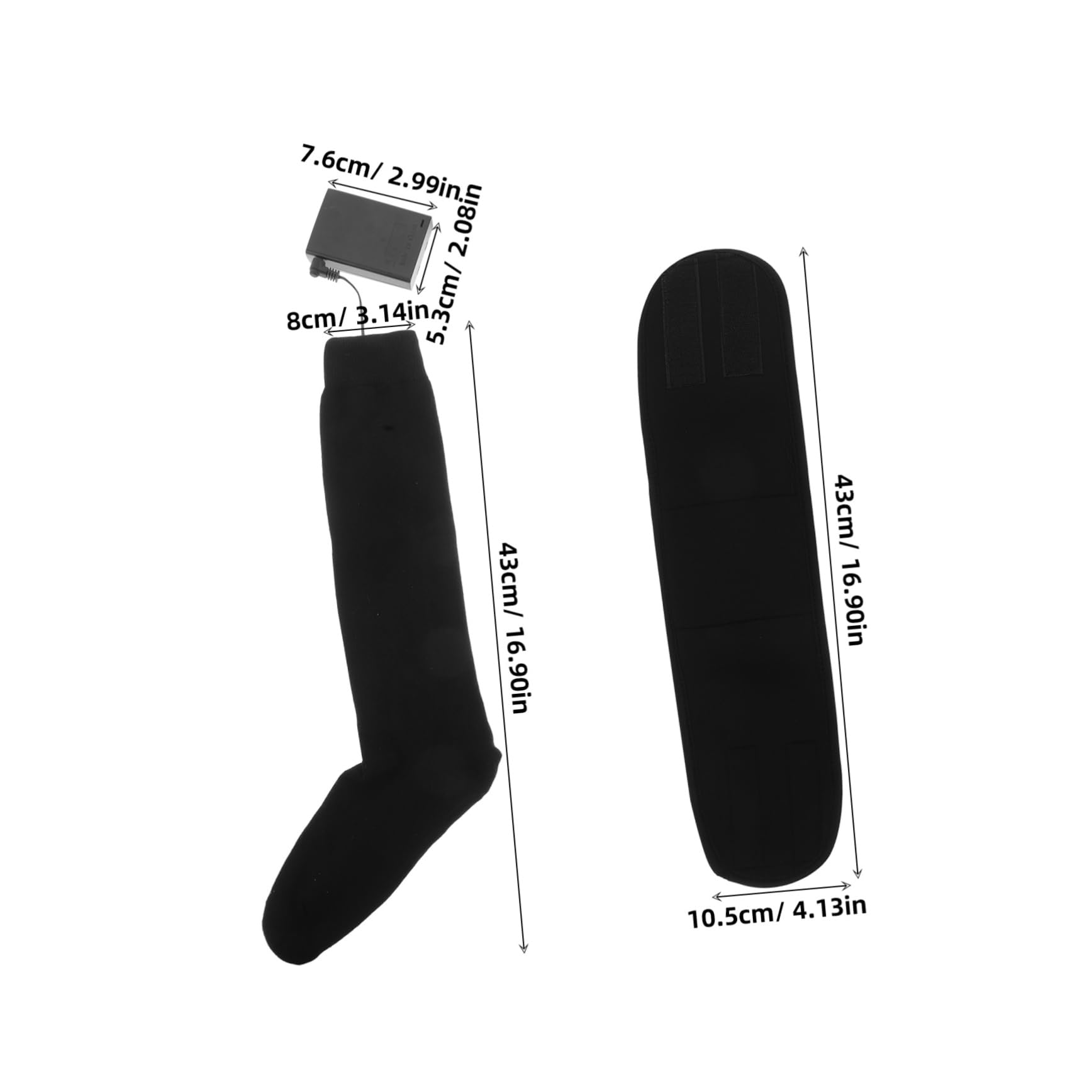 VICASKY 1 Pair Rechargeable Heated Socks for Men Women USB Thermal Foot Warmers with Intelligent Temperature Control Quick Heating Washable for Skiing Hiking Outdoor Use