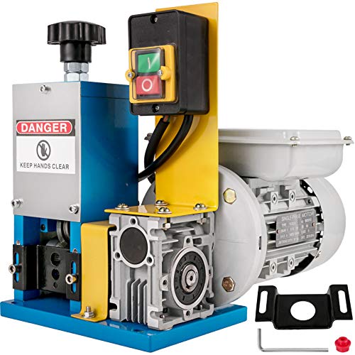 Happybuy Cable Wire Stripping Machine 0.05 -0.98 Automatic Electric Wire Stripping Machine 1 Channel Portable Blue Wire Stripper Machine Tool for Scrap Copper Recycling (Blue)