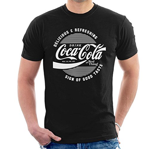Merce ufficiale. Coca Cola Circle Logo White Text Men\'s T-Shirt